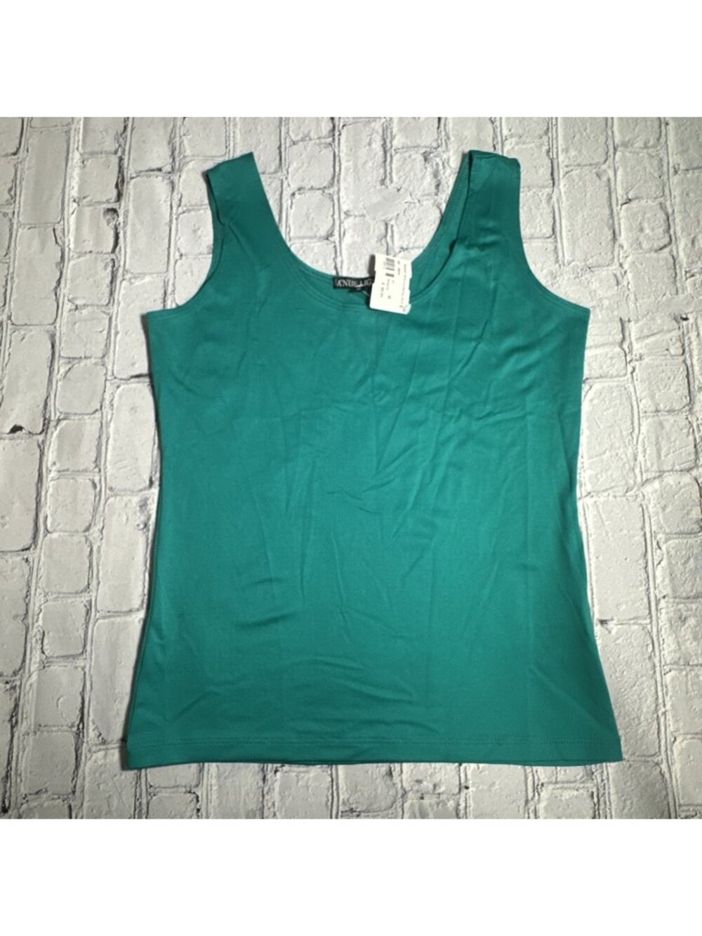A’nue Ligne High Scoop Tank Top Shirt Teal Blue Women’s Size Medium M NEW